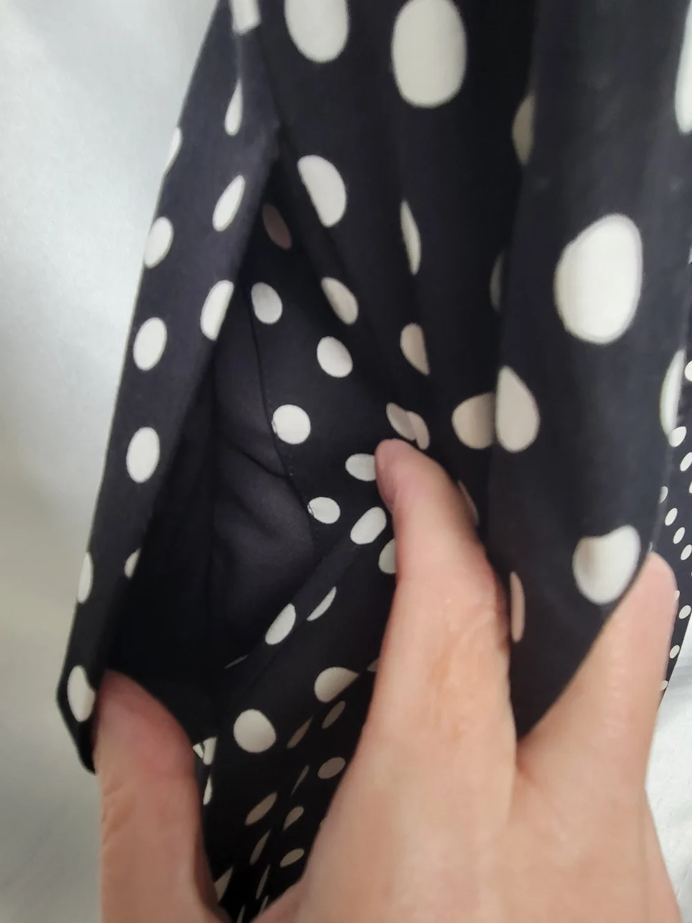 Kate Spade New York Polka Dot Fit & Flare Dress Bell Sleeve Black White S